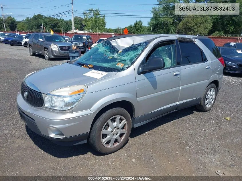 2007 Buick Rendezvous Cx VIN: 3G5DA03L87S532403 Lot: 40152635