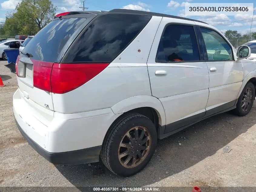 2007 Buick Rendezvous Cxl VIN: 3G5DA03L07S538406 Lot: 40357301