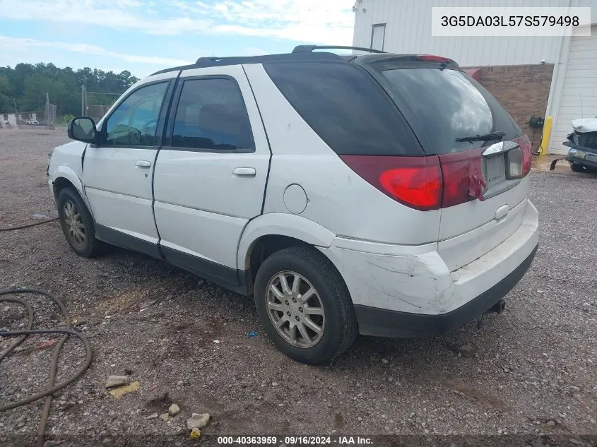 2007 Buick Rendezvous Cx VIN: 3G5DA03L57S579498 Lot: 40363959