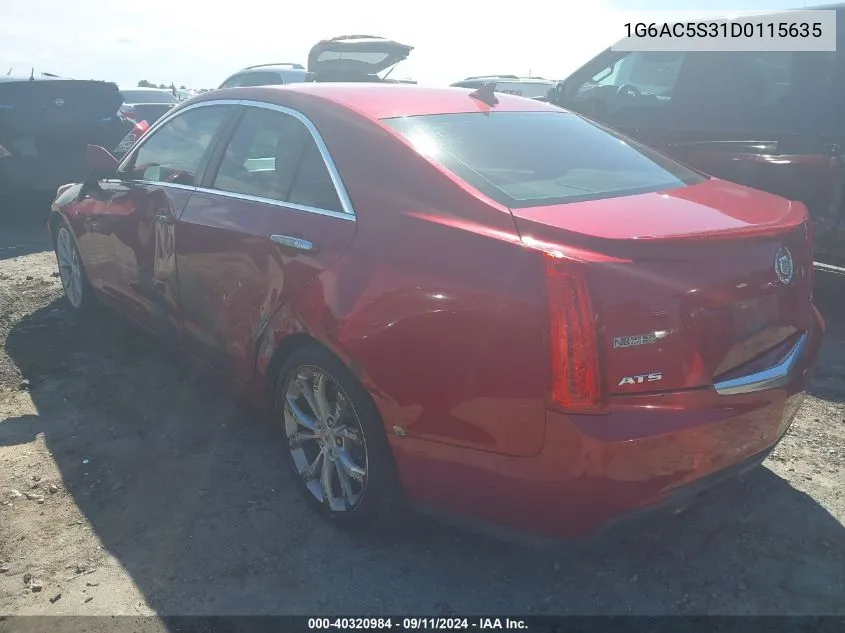 2013 Cadillac Ats Performance VIN: 1G6AC5S31D0115635 Lot: 40320984