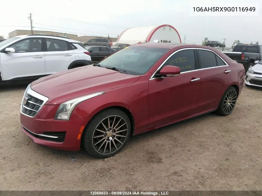 2016 Cadillac Ats VIN: 1G6AH5RX9G0116949 Lot: 12088833