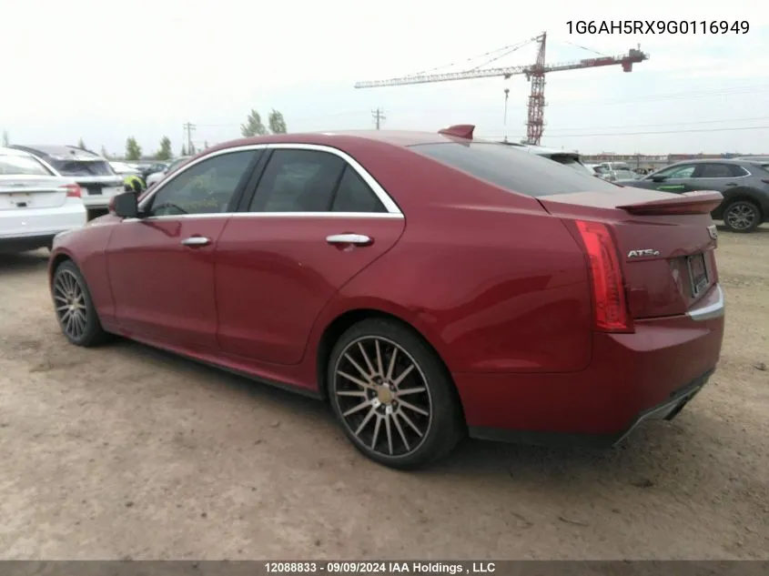 2016 Cadillac Ats VIN: 1G6AH5RX9G0116949 Lot: 12088833