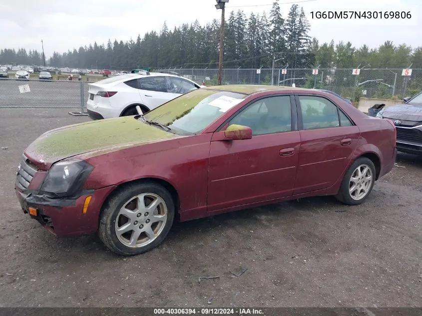 2003 Cadillac Cts Standard VIN: 1G6DM57N430169806 Lot: 40306394