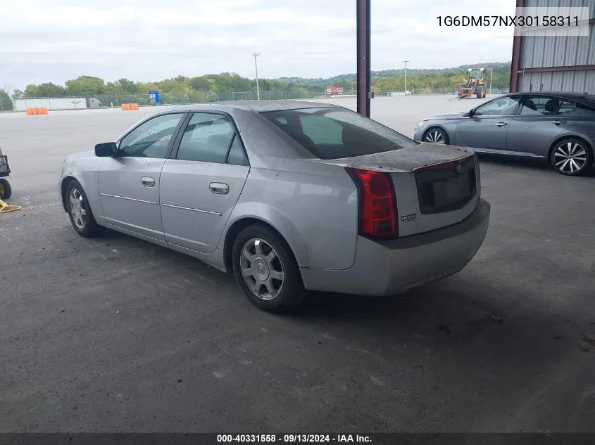 2003 Cadillac Cts Standard VIN: 1G6DM57NX30158311 Lot: 40331558