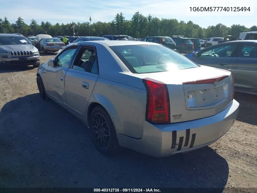 2004 Cadillac Cts Standard VIN: 1G6DM577740125494 Lot: 40312735