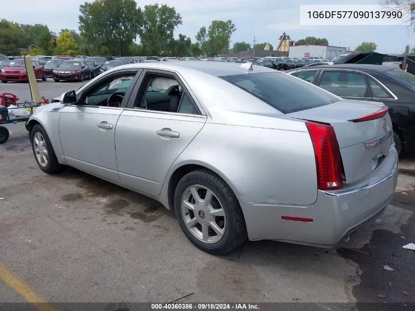 2009 Cadillac Cts VIN: 1G6DF577090137990 Lot: 40360386