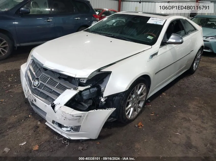 2011 Cadillac Cts Premium VIN: 1G6DP1ED4B0116791 Lot: 40335101