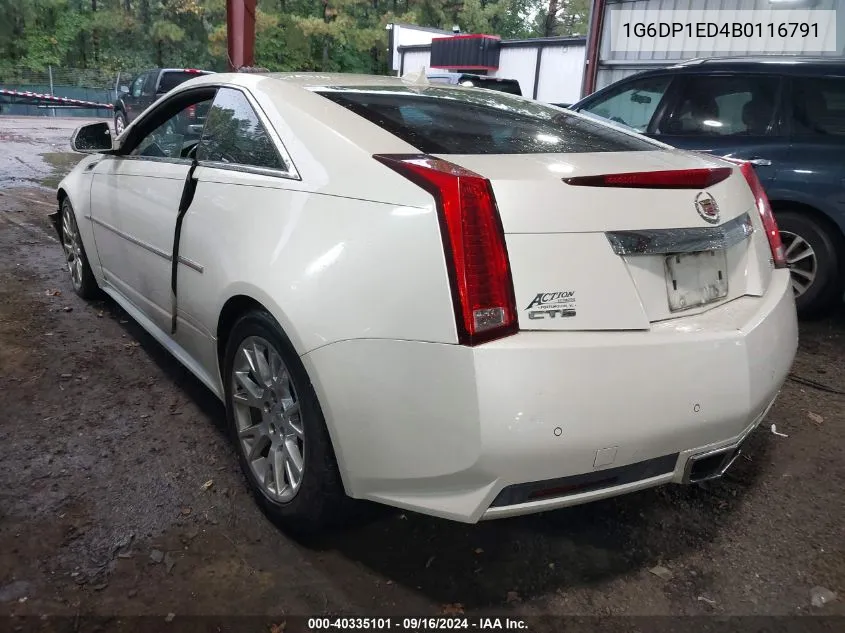 2011 Cadillac Cts Premium VIN: 1G6DP1ED4B0116791 Lot: 40335101