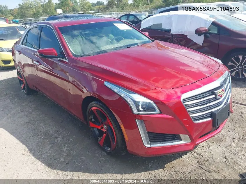 2015 Cadillac Cts Luxury VIN: 1G6AX5SX9F0104893 Lot: 40341083