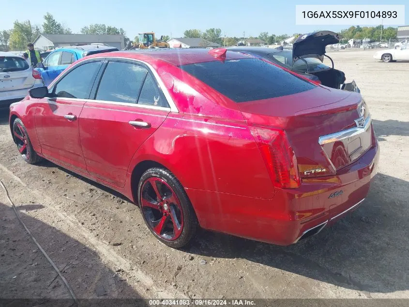 2015 Cadillac Cts Luxury VIN: 1G6AX5SX9F0104893 Lot: 40341083