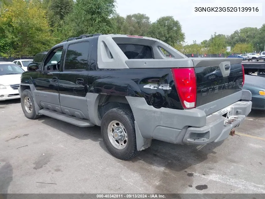 3GNGK23G52G139916 2002 Chevrolet Avalanche 2500