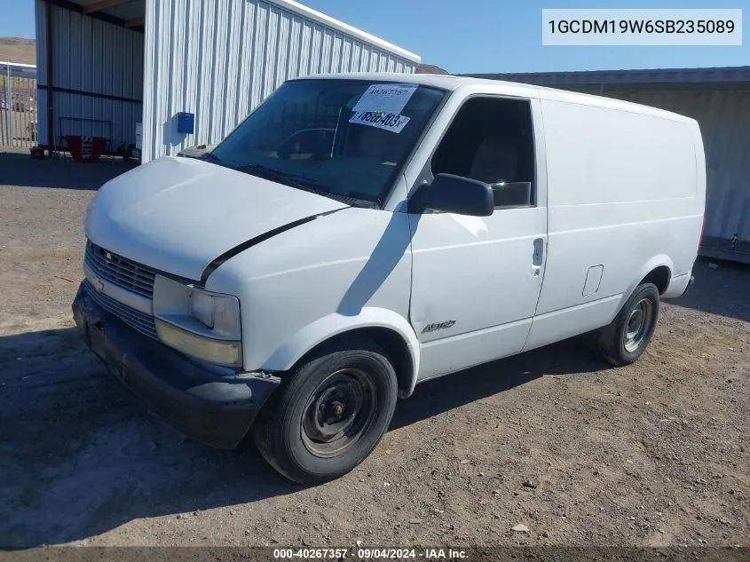 1995 Chevrolet Astro VIN: 1GCDM19W6SB235089 Lot: 40267357