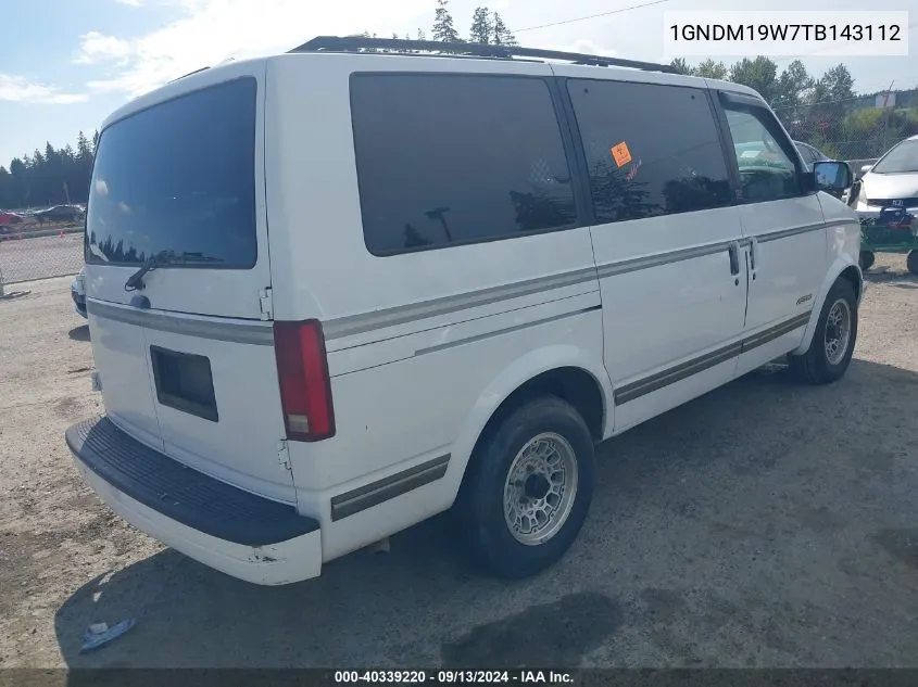 1996 Chevrolet Astro VIN: 1GNDM19W7TB143112 Lot: 40339220