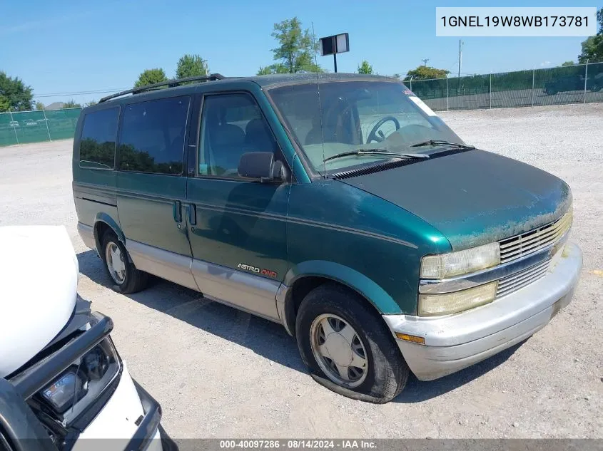 1998 Chevrolet Astro VIN: 1GNEL19W8WB173781 Lot: 40097286