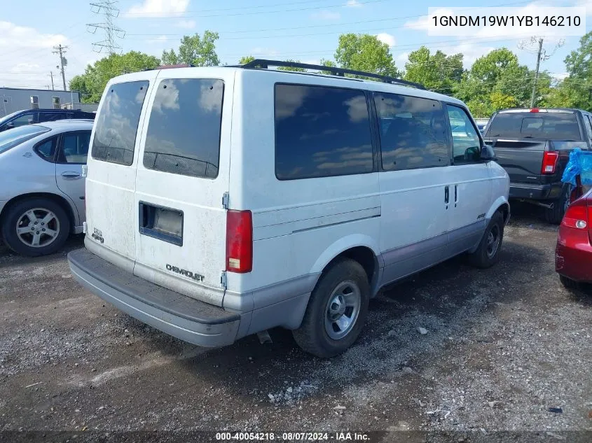 2000 Chevrolet Astro VIN: 1GNDM19W1YB146210 Lot: 40054218