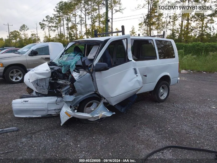 1GCDM19W0YB185265 2000 Chevrolet Astro