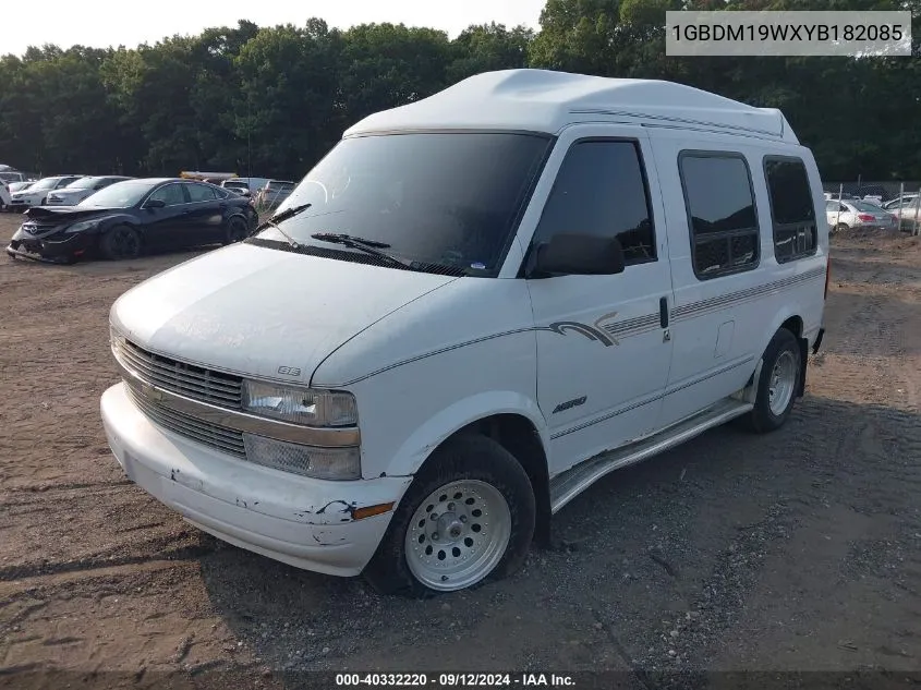 2000 Chevrolet Astro Upfitter Pkg. VIN: 1GBDM19WXYB182085 Lot: 40332220