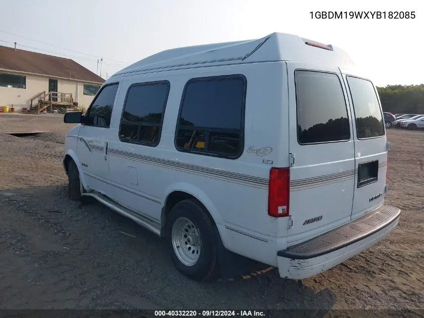 2000 Chevrolet Astro Upfitter Pkg. VIN: 1GBDM19WXYB182085 Lot: 40332220