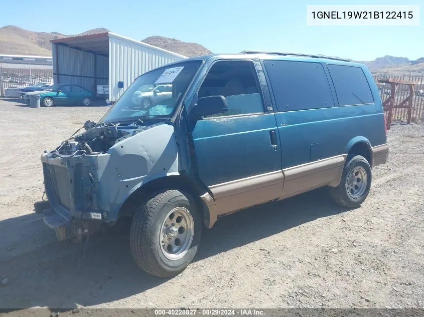 2001 Chevrolet Astro Ls VIN: 1GNEL19W21B122415 Lot: 40228827