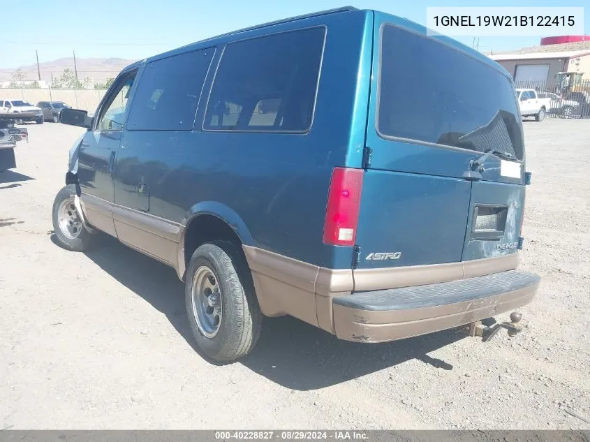 2001 Chevrolet Astro Ls VIN: 1GNEL19W21B122415 Lot: 40228827