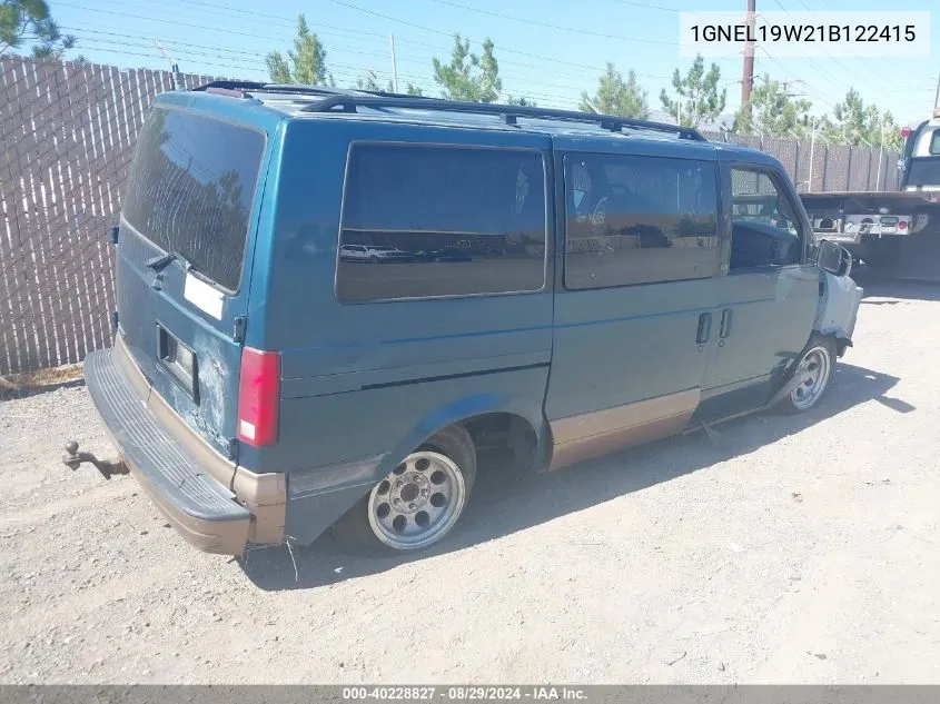 2001 Chevrolet Astro Ls VIN: 1GNEL19W21B122415 Lot: 40228827