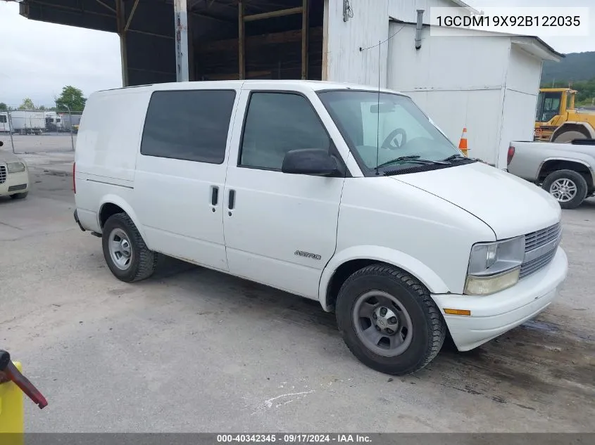 2002 Chevrolet Astro VIN: 1GCDM19X92B122035 Lot: 40342345