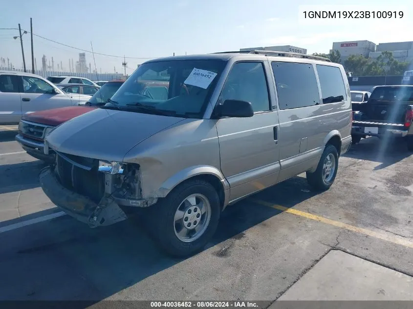 2003 Chevrolet Astro VIN: 1GNDM19X23B100919 Lot: 40036452