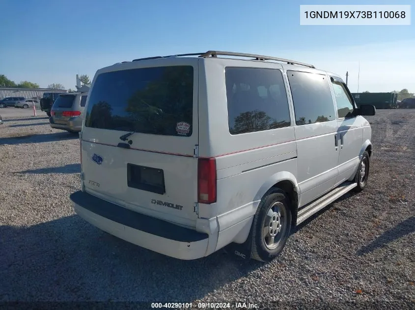 2003 Chevrolet Astro VIN: 1GNDM19X73B110068 Lot: 40290101