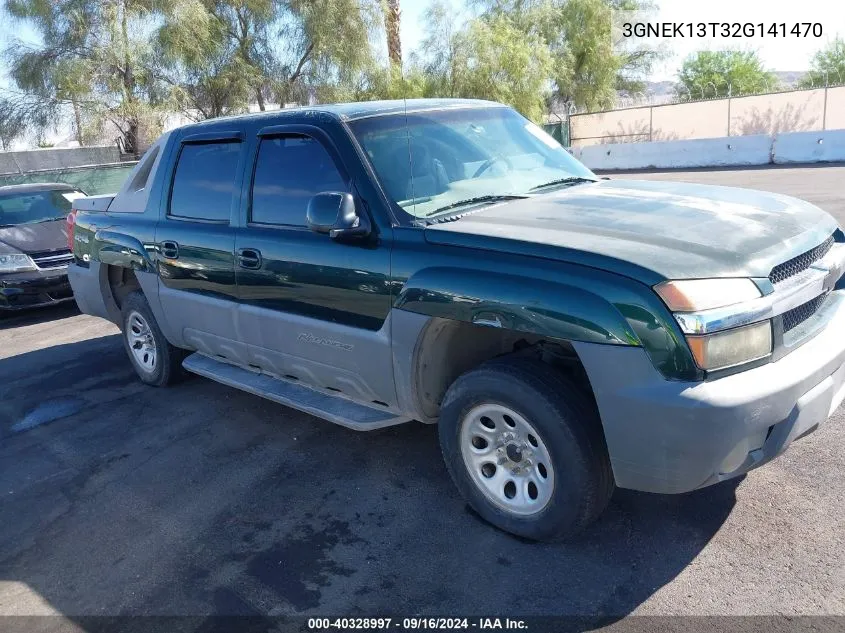 2002 Chevrolet Avalanche K1500 VIN: 3GNEK13T32G141470 Lot: 40328997