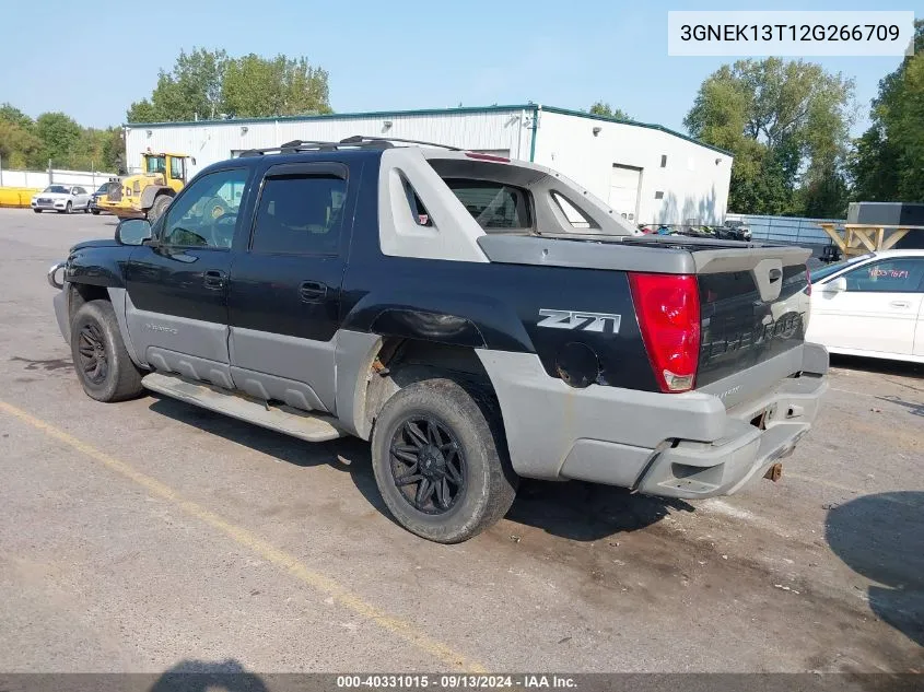 2002 Chevrolet Avalanche 1500 VIN: 3GNEK13T12G266709 Lot: 40331015