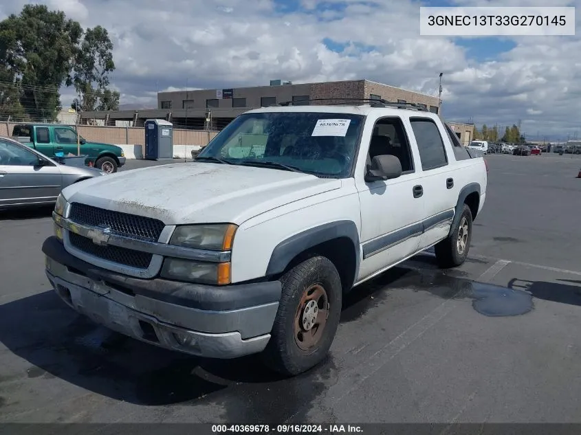 2003 Chevrolet Avalanche 1500 VIN: 3GNEC13T33G270145 Lot: 40369678