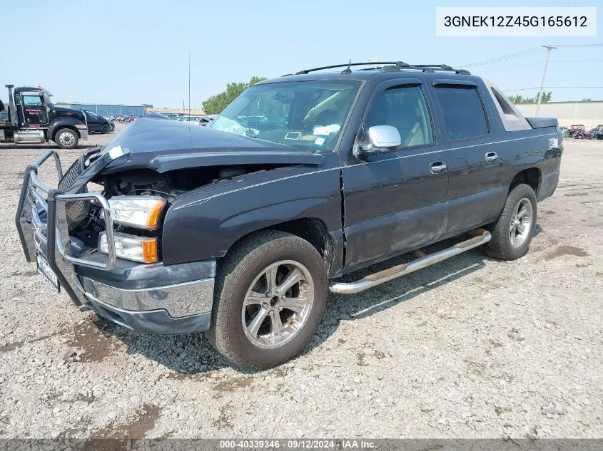 2005 Chevrolet Avalanche 1500 Z71 VIN: 3GNEK12Z45G165612 Lot: 40339346