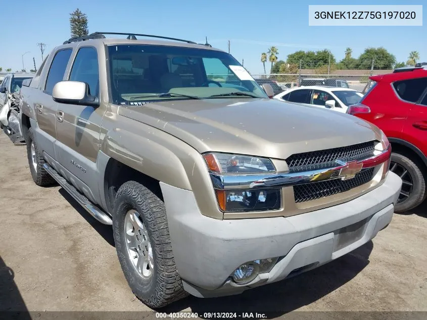 2005 Chevrolet Avalanche K1500 VIN: 3GNEK12Z75G197020 Lot: 40350240