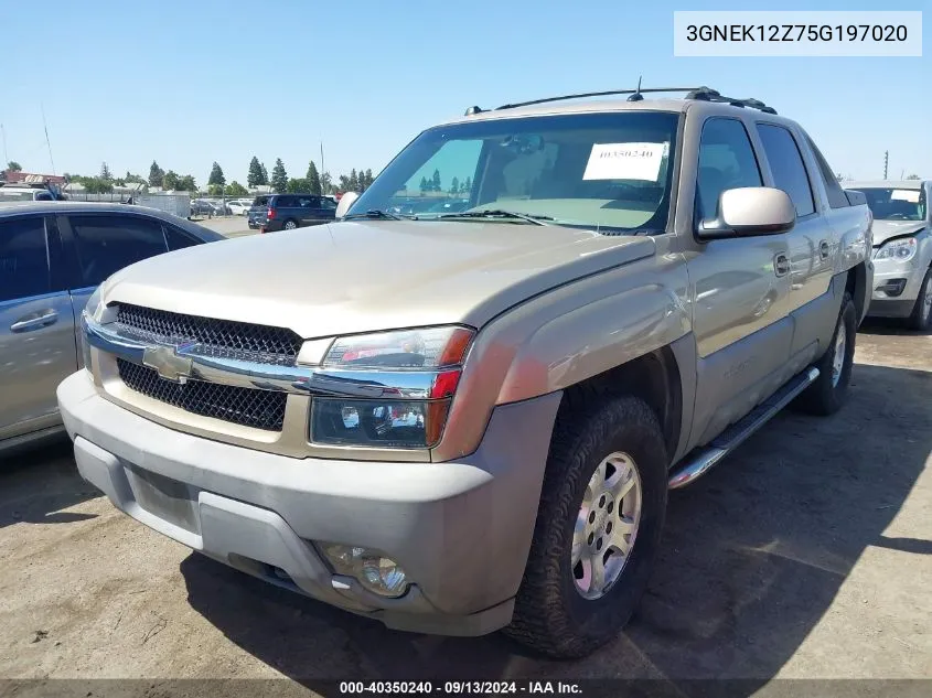 2005 Chevrolet Avalanche K1500 VIN: 3GNEK12Z75G197020 Lot: 40350240