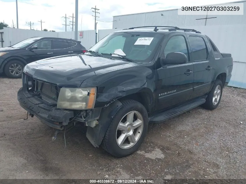 3GNEC12027G303259 2007 Chevrolet Avalanche 1500 Lt