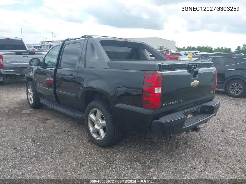 3GNEC12027G303259 2007 Chevrolet Avalanche 1500 Lt