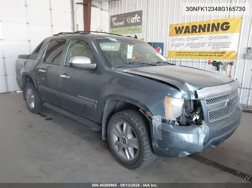 2008 Chevrolet Avalanche 1500 K1500 VIN: 3GNFK12348G165730 Lot: 40269965