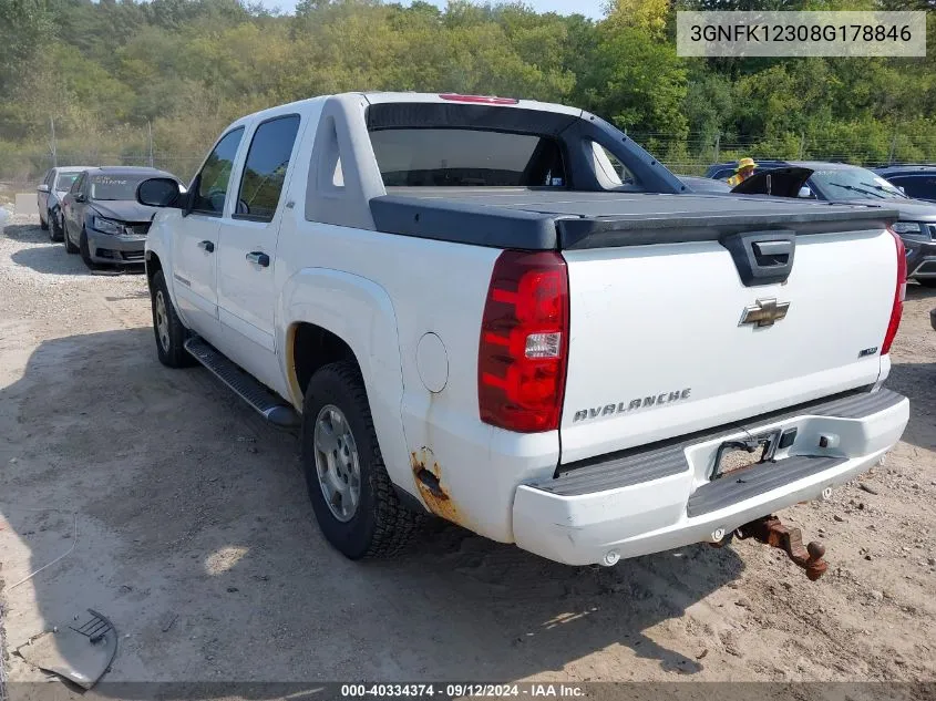 3GNFK12308G178846 2008 Chevrolet Avalanche 1500 Ls/Lt/Ltz