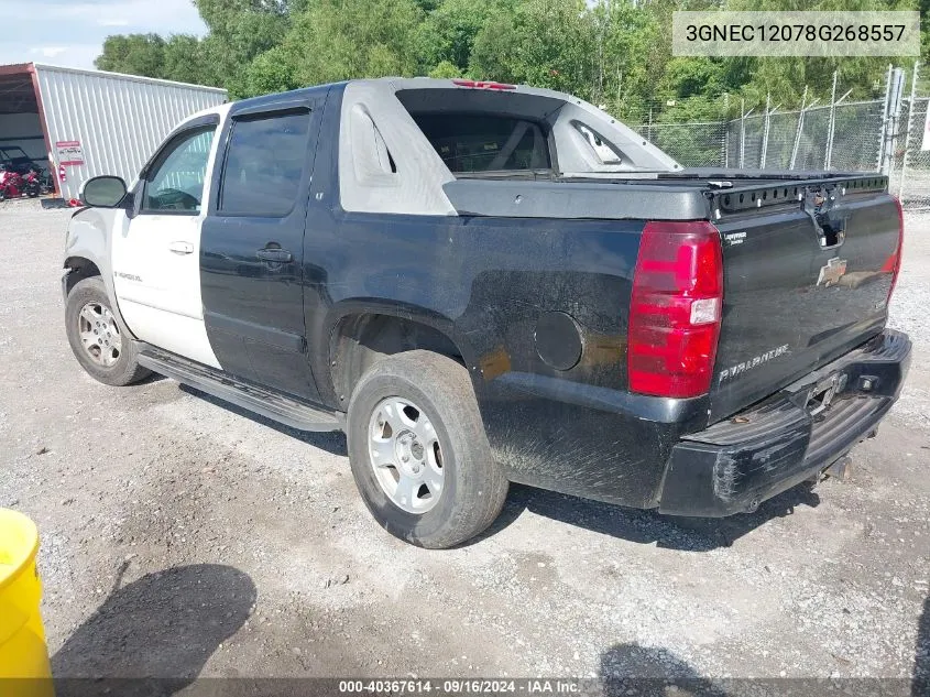 2008 Chevrolet Avalanche 1500 Lt VIN: 3GNEC12078G268557 Lot: 40367614