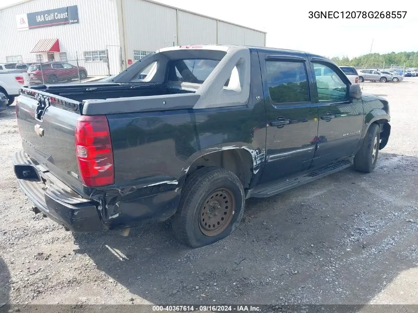 2008 Chevrolet Avalanche 1500 Lt VIN: 3GNEC12078G268557 Lot: 40367614