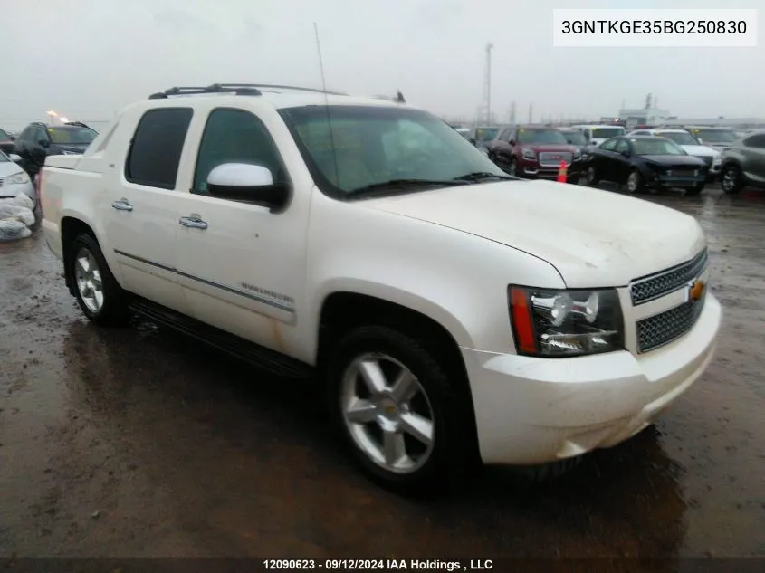 2011 Chevrolet Avalanche VIN: 3GNTKGE35BG250830 Lot: 12090623