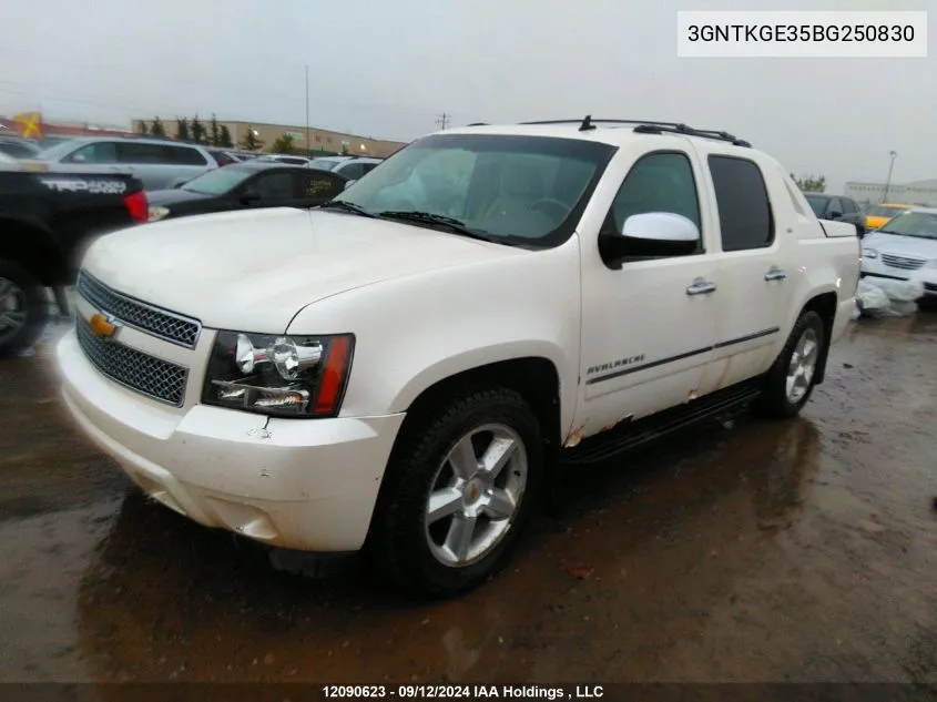 2011 Chevrolet Avalanche VIN: 3GNTKGE35BG250830 Lot: 12090623