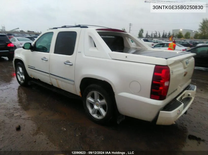 2011 Chevrolet Avalanche VIN: 3GNTKGE35BG250830 Lot: 12090623