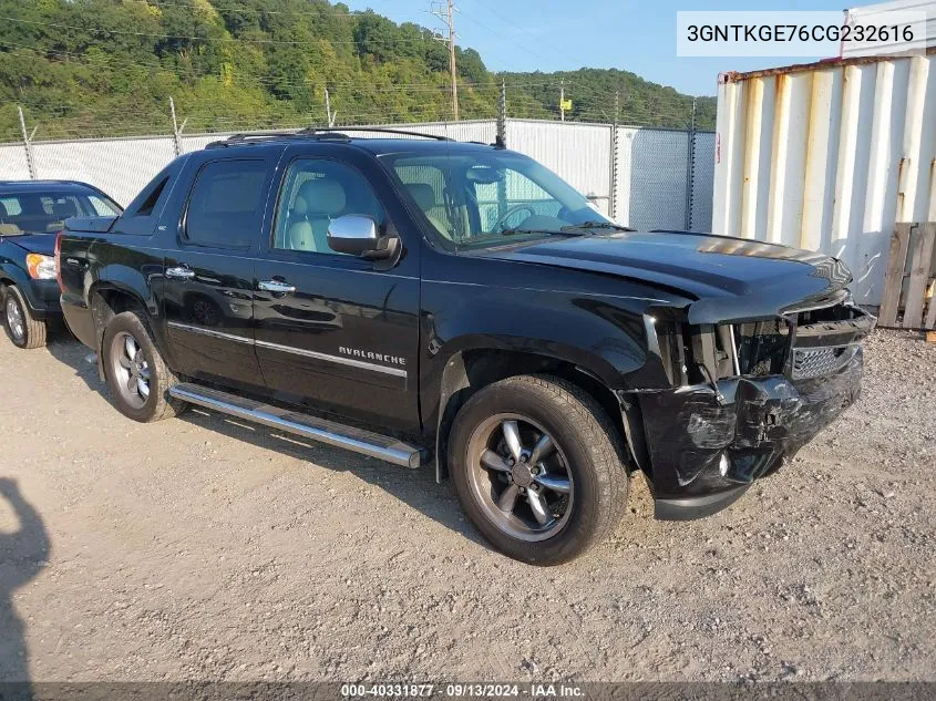 2012 Chevrolet Avalanche Ltz VIN: 3GNTKGE76CG232616 Lot: 40331877