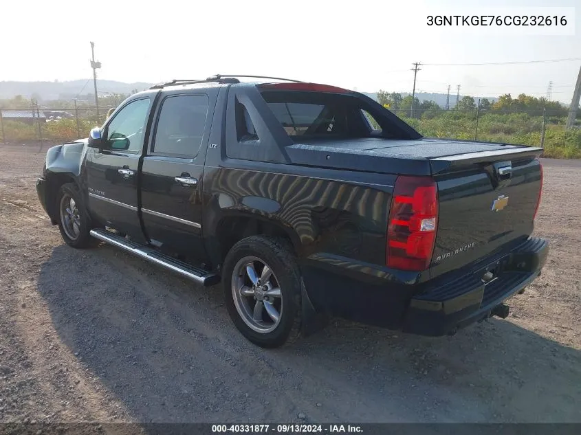 2012 Chevrolet Avalanche Ltz VIN: 3GNTKGE76CG232616 Lot: 40331877