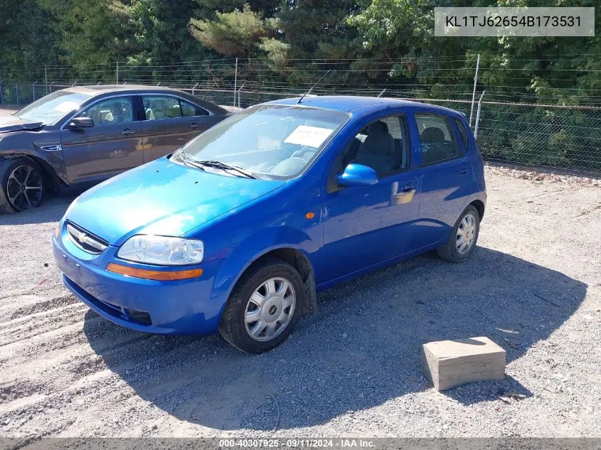 2004 Chevrolet Aveo Ls VIN: KL1TJ62654B173531 Lot: 40307925