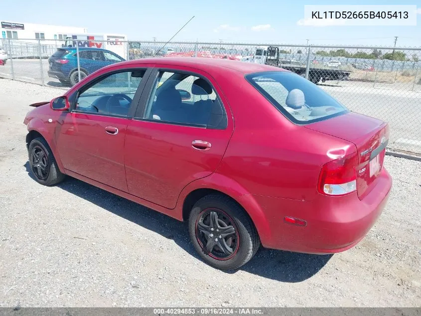 KL1TD52665B405413 2005 Chevrolet Aveo Ls