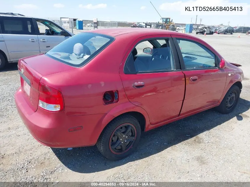 2005 Chevrolet Aveo Ls VIN: KL1TD52665B405413 Lot: 40294853