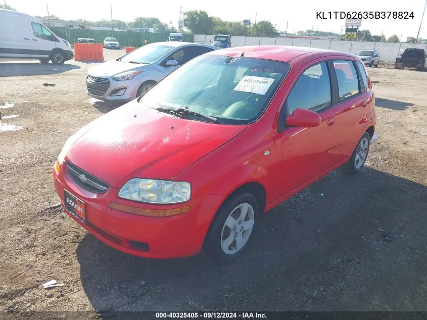 2005 Chevrolet Aveo Special Value VIN: KL1TD62635B378824 Lot: 40325405