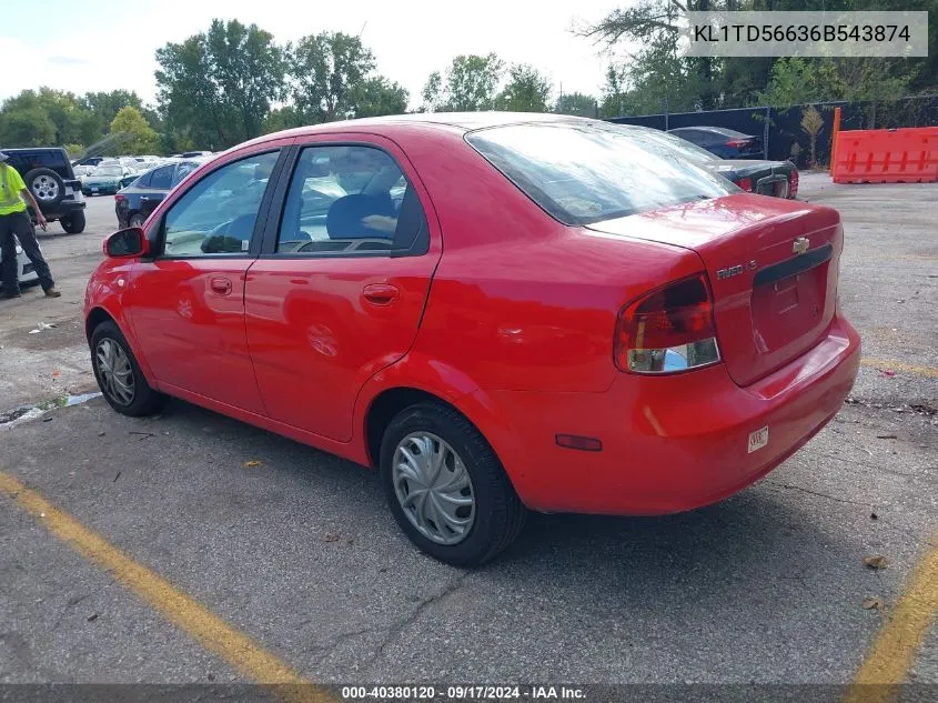 KL1TD56636B543874 2006 Chevrolet Aveo Ls